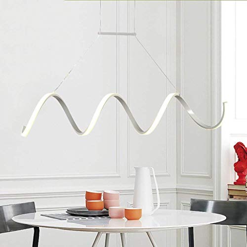 Lampe à suspension LED blanche moderne lustre de plafond pour salle à manger