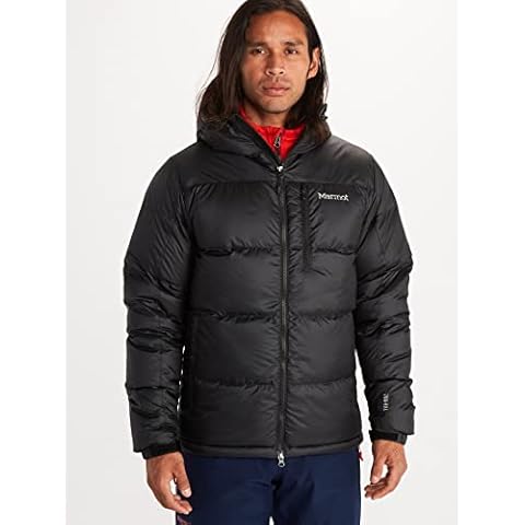 Marmot Men's Guides Hoody New Lightweight Insulated Down Jacket 700 Fill Power Outdoor Jacket Water Repellent Anorak Windproof, Black, M UK Cover