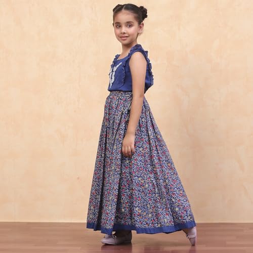 Image of BIBA Girl Cotton Straight Printed Co-Ord Set