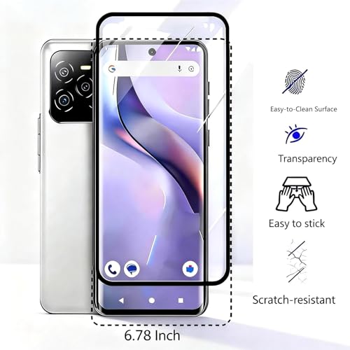 Image of NEOYUK Tempered Glass Screen Protector for BLU Bold N4 5G | 2 Pack,6.78 Inch, 9H Hardness, HD Clear Tempered Glass, Scratch Resistant, Bubble Free, Touch Sensitive, Easy to Install