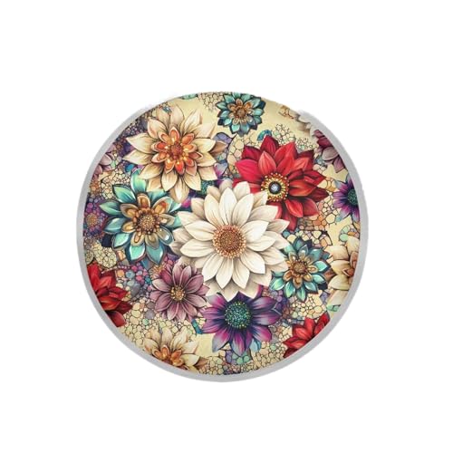 Image of Dahlia Steering Wheel Sunshade Cover Lightweight Steering Wheel Shield Car Interior Accessories Sun Protection Reflect UV Sun and Heat and Protect Your Car Universal Car Accessories