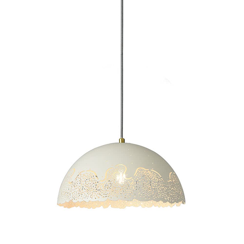 Lámpara suspendida de metal de lujo contemporáneo con acabado hueco oro negro y altura ajustable 2
