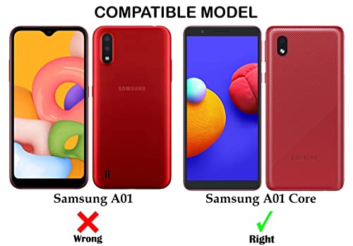 Image of Jkobi Back Cover Case for Samsung Galaxy A01 Core (Crystal Glass Back | Camera Protection | Shockproof Bumpers | Professional Black)