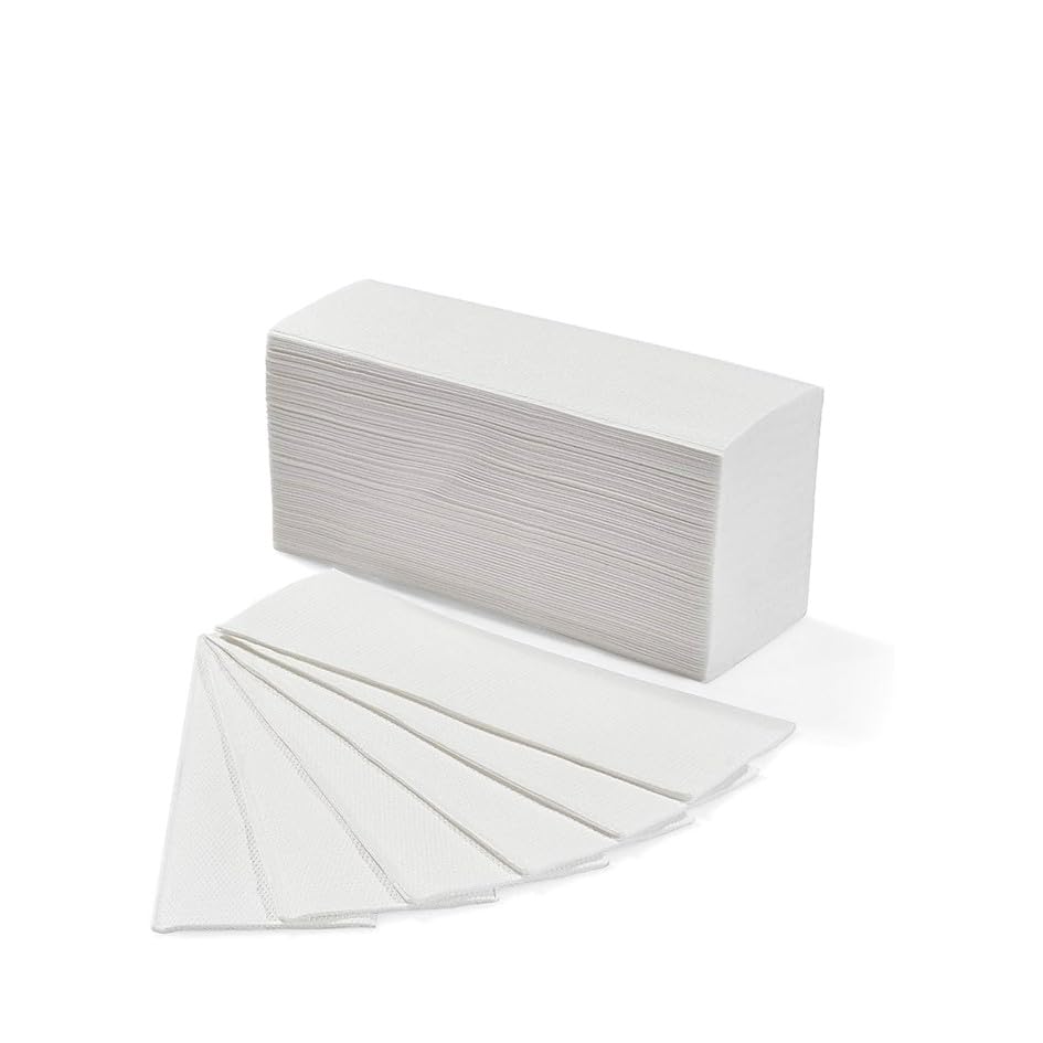 Asciugamani Monouso di Carta Piegati a Z dim. 20x24 Cm Asciugamani di Carta per Dispencer Piegati a Z Microgoffrato 3 Confezioni da 3750 Pezzi