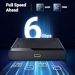UGREEN USB C Pièce jointe du disque dur, USB 3.1 Gen 2 à 2.5 de pouce SATA Les II III SSD HDD Adaptateur externe de logement pour 9.5mm 7mm, PS4, UASP Transfert de données à grande vitesse, jusqu'à 6TB | Compatible avec 2.5" SATA SSD/HDD, Samsung 870 EVO, Crucial, Kingston, WD
