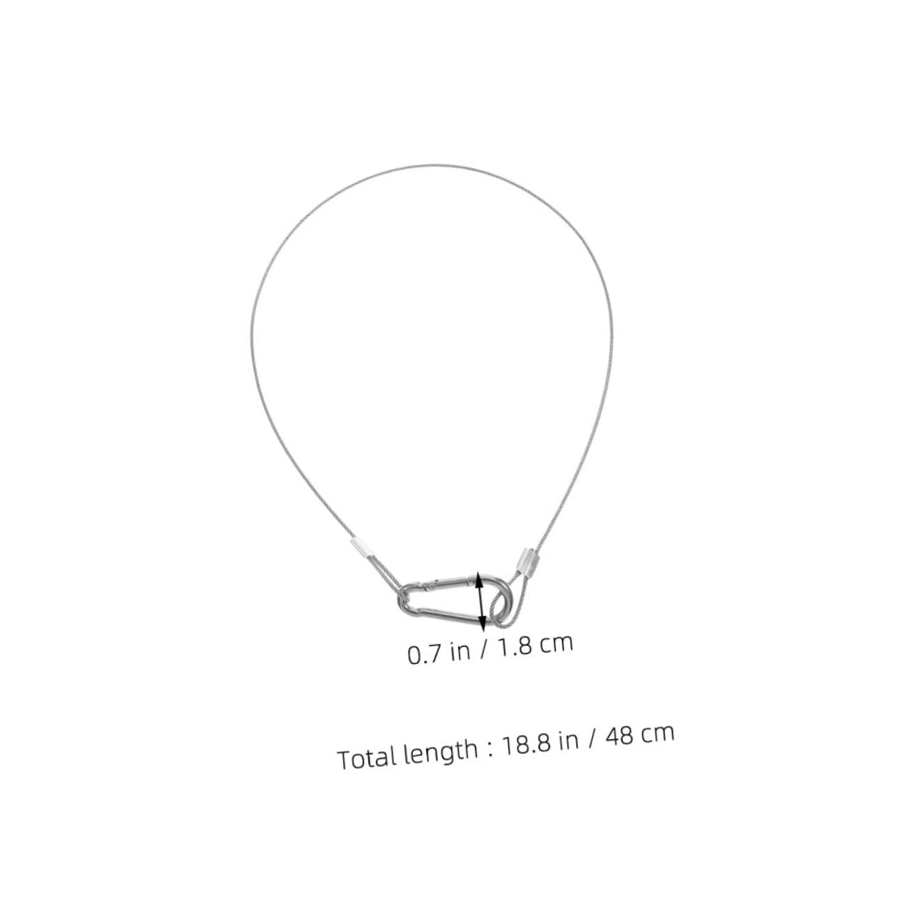 STOBAZA 6pcs Stage Lighting Safety Cable Carabiner Lock and Chain for Plants Heavy Duty Wire Lock Cable Universal Compatibility