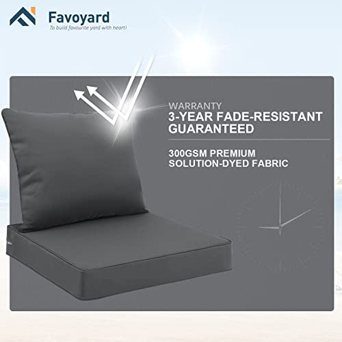 image for Favoyard Outdoor Seat Cushion Set 22 x 22 Inch Waterproof & Fade Resis