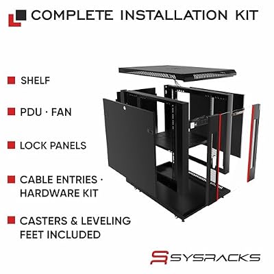 15U Server Rack Cabinet 35 Deep, Deployment-Ready Network Rack Enclosure with PDU, Fan & Shelf, Rolling IT Cabinet for Installers, AV Systems & Infrastructure