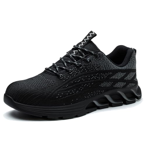 Zapatillas De Seguridad Hombre Zapatillas De Trabajo, Punta Antichoque Y Antipinchazos Calzado Zapatos Transpirable Deportivo Ligero Y Ideal Zapatos para Trabajo Gimnasio Uso Diario
