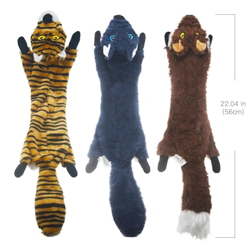 SHARLOVY Dog Squeaky Toys 5 Pack, Pet Crinkle Toy No Stuffing Animals Plush, Dog Chew for Large and Medium, Doggie Teething for Boredom - Image 7