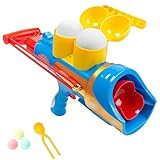 Probuk Pistola Sparapalle di Neve con Clipper di Ricarica | Lanciapalle Automatico con 3 Palle Morbide in Schiuma | Giocattolo Sicuro per Battaglie di Palle di Neve all'Aperto per Bambini