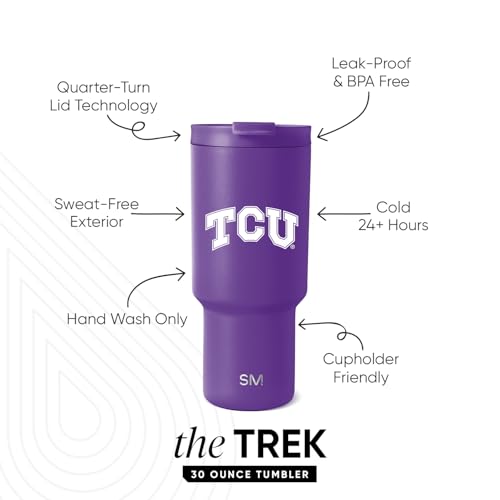 Image of Simple Modern TCU Horned Frogs Tumbler with Straw | 30oz | Collegiate