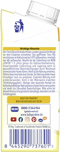 5. Bild von BEBA Junior 1-3 Jahre Milchgetränk trinkfertig, Babynahrung mit HMO 2'-FL, ohne Palmöl, 6er Pack (6 x 200ml)