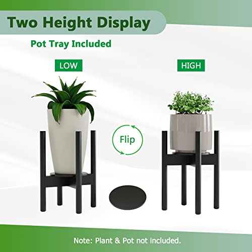 Semiocthome Adjustable Plant Stand Bamboo Mid Century Modern Plant Stand, Indoor Outdoor Wood Plants Stands Living Room Corner Flower Holder #TOP3