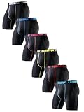 FORBEMK 6Pack Men's Boxer Briefs 4-Way Stretch Underwear, Anti-Chafing & Breathable Without Fly XXL Grey