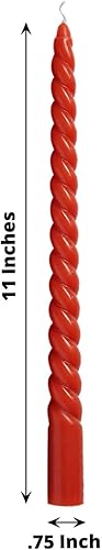 Miniatura 3 de Efavormart 12 Pack  11" Terracotta Premium Spiral Long Burn Wick Taper Candles, Tall Unscented Wax Dinner Candle Sticks