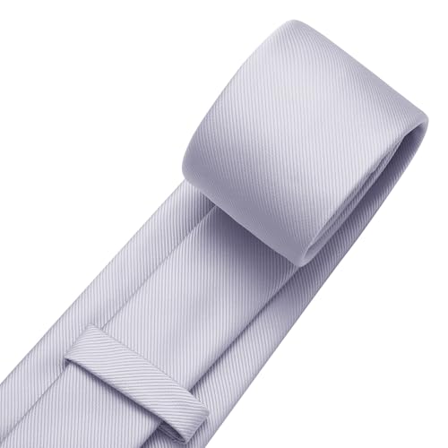 Image of DecTwig Men's Ties Solid Color Formal Neckties 3.15 inch (8CM) Black Ties For Men