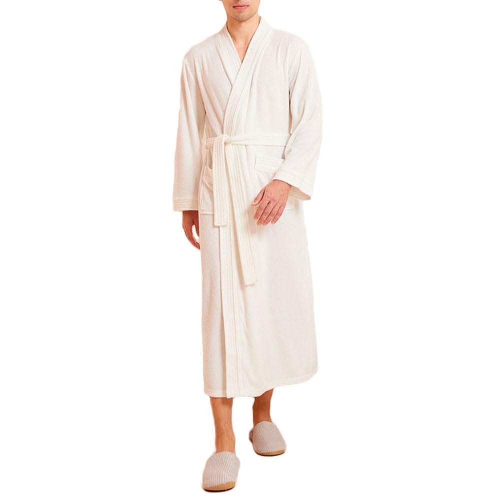 Accappatoio Uomo Accappatoio Donna Vestaglia Kimono Leggero Morbida Unisex Pigiama Camicia da Notte per Piscina, Palestra, Casa, Ospiti