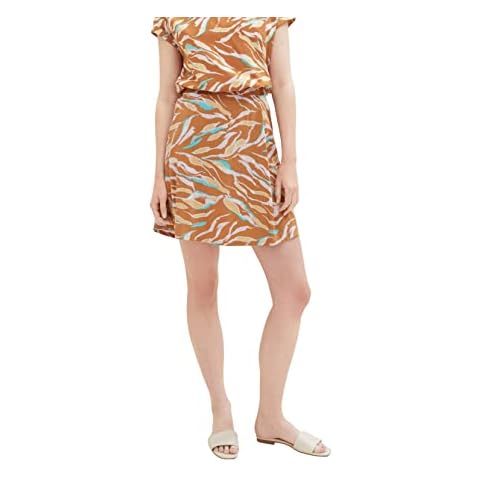 TOM TAILOR Women's Abstract Leaf Mini Skirt Cover