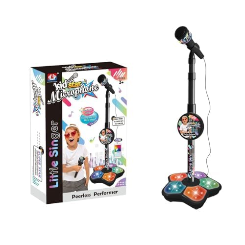 カラオケおもちゃ キッズスタンドマイク ガールズスタンドマイク スタンド付き 調節可能な 子供の楽しみ 人気 音楽教育 ミュージカル 歌う マイク 入学式 知育玩具 多機能 音楽おもちゃ ミュージック カラオケマイク おもちゃ キッズ パーティー ステージ