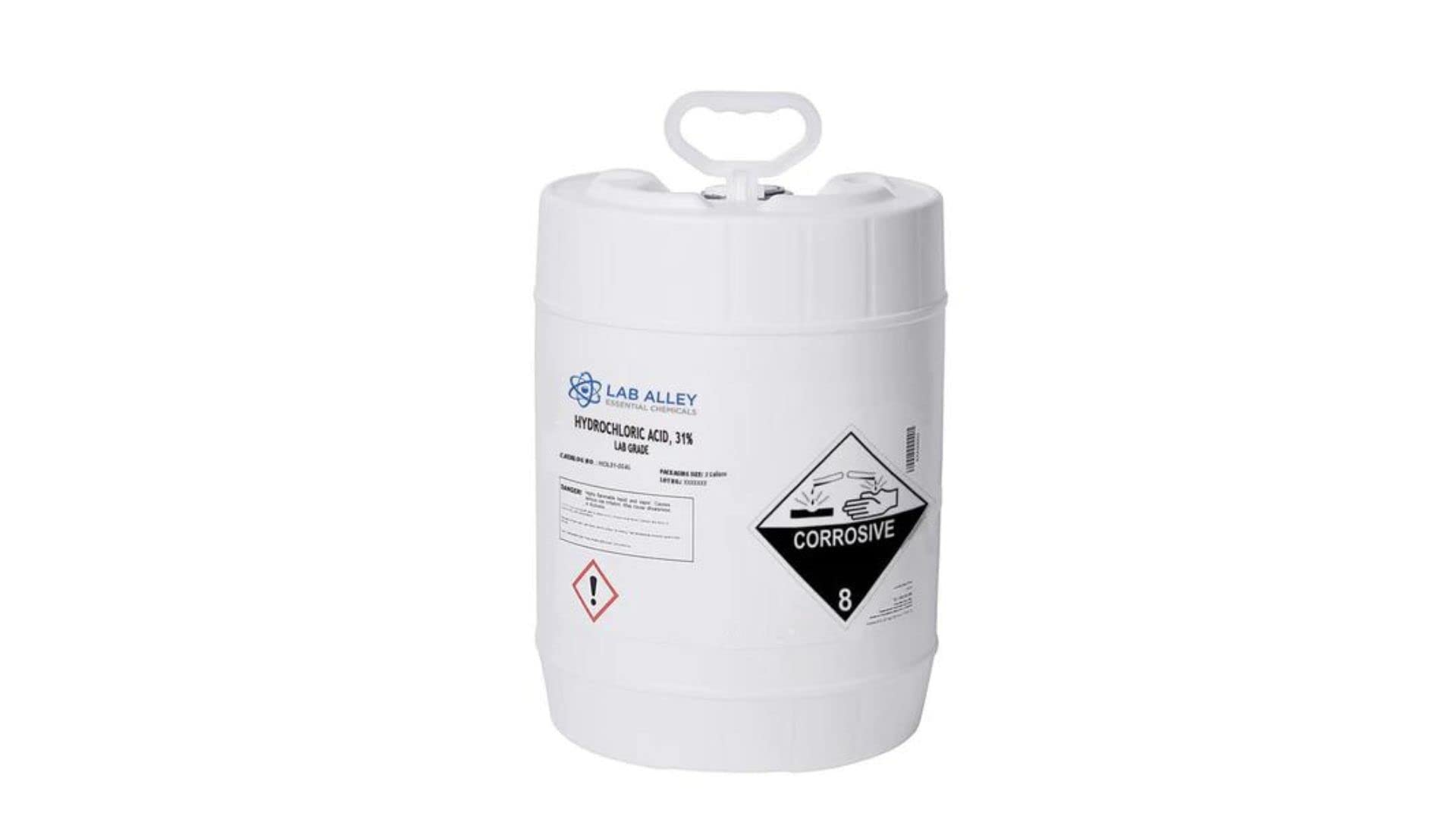 Hydrochloric Acid 31%, Lab Grade 1 Gallon