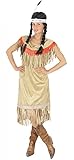 Material: 100% Polyester Foxxeo Indianer Kostüm für Damen Indianerin Kleid Indianerkostüm braun beige Damenkostüm Größe XL