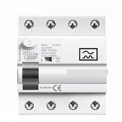 Disjoncteur magnétique Type A 4P 40A pour stopper les fuites de courant continu pulsé de 300mA