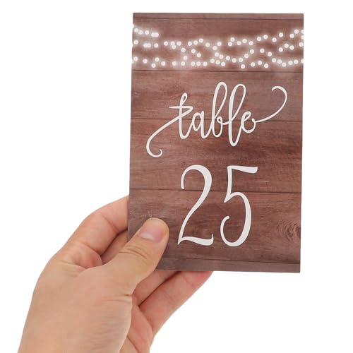 Numéros de table en bois marron double face déco mariage et banquet