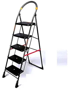 Prego Black Heavy Folding Ladder 5 Steps 5 Feet