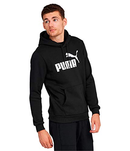 Image of Puma Cotton Men Ess Big Logo Hooded Neck Hoodie Fl (S) Mineral