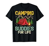 Photo Gallery retro camping buddies for life camper maglietta Photo Gallery retro camping buddies for life camper maglietta