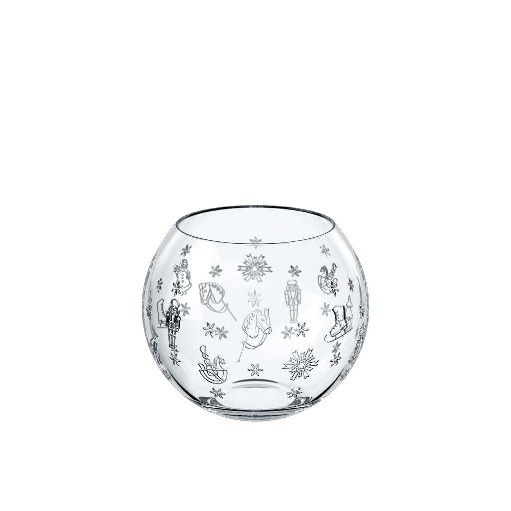 Villeroy & Boch - Toy's Delight Portacandele trasparente, lavabile in lavastoviglie, Natale, portacandela antivento, decorazione natalizia per tavolo, scaffale o davanzale, portacandela di Natale