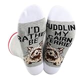 BWWKTOP Cairn Terriers Socks Cairn Terrier Dog Lover Gift I'd Rather Be Cuddling My Cairn Terriers Socks (Cairn Terrier)