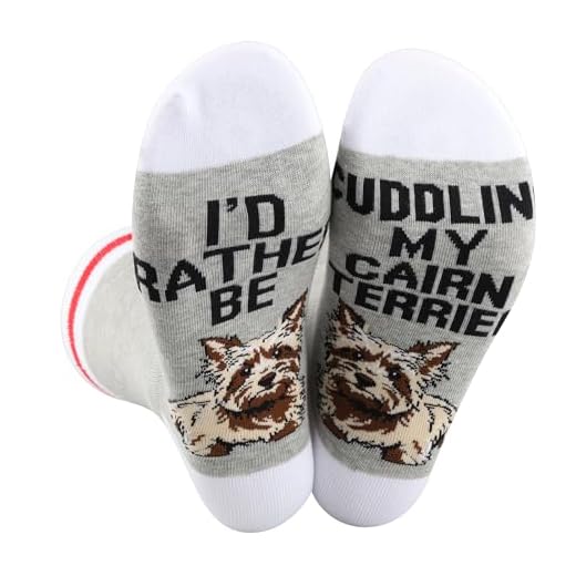 BWWKTOP Cairn Terriers Socks Cairn Terrier Dog Lover Gift I'd Rather Be Cuddling My Cairn Terriers Socks (Cairn Terrier)