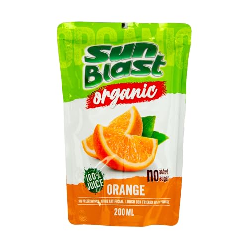 Sun Blast Organic Orange Juice 200ml x 10 Pieces