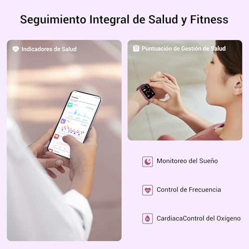 Reloj Inteligente Mujer, 1.91" Smartwatch Mujer con Linterna y Llamadas Bluetooth, Smart Watch con 2 Correas, Notificación, Podómetro, Pulsómetro, Sueño, IP68 Pulsera Actividad para Android iOS 5 Reloj Inteligente Mujer, 1.91" Smartwatch Mujer Con Linterna Y Llamadas Bluetooth, Smart Watch Con 2 Correas, Notificación, Podómetro, Pulsómetro, Sueño, Ip68 Pulsera Actividad Para Android Ios