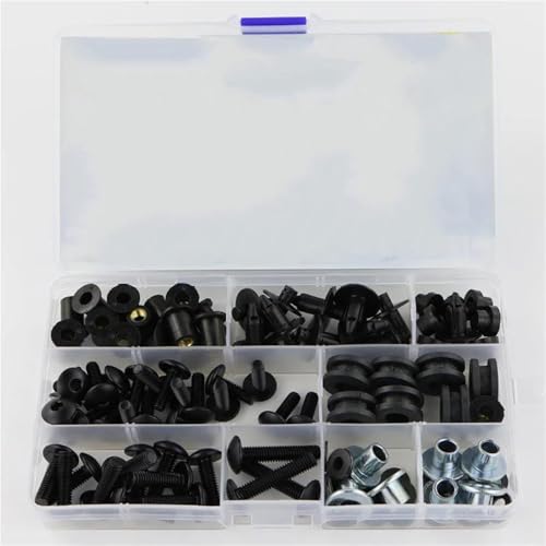 Tornillos carenado ZX-6R y clips tuercas motocicleta 2003 2004 kit repuesto completo negro