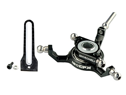 MICROHELI Titanium X Swashplate w/Anti-Rotation Guide Combo (BL) Precision CNC Titanium X Swashplate (Gold) - Blade 180 CFX/Fusion 180/150 S