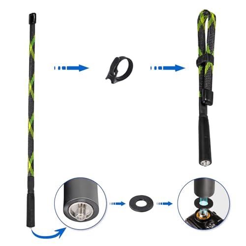 Bingfu Dual Band VHF UHF 136-460MHz 47.5cm Foldable Camouflage CS Tactical SMA Female Amateur Ham Radio Antenna for Baofeng UV-5R UV-82 BF-F8HP Wouxun HYT Handheld Two Way Radio Walkie Talkies - Image 4