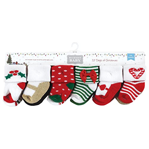 Image of Hudson Baby Baby 8-pack Cotton Rich Newborn and Terry Socks