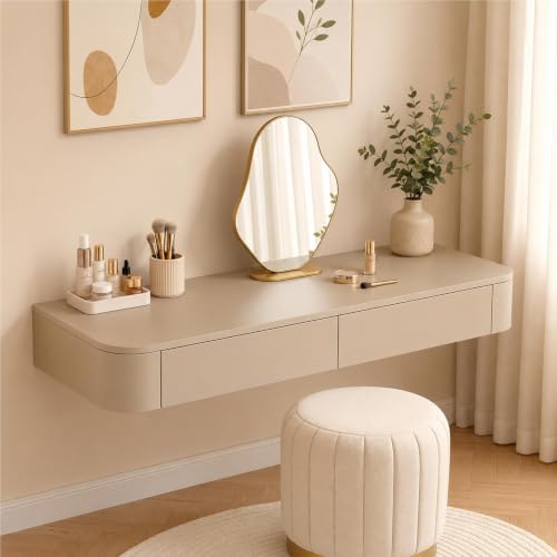 Floating Makeup Vanity Desk, Wall Mounted Vanity Table, Makeup Table