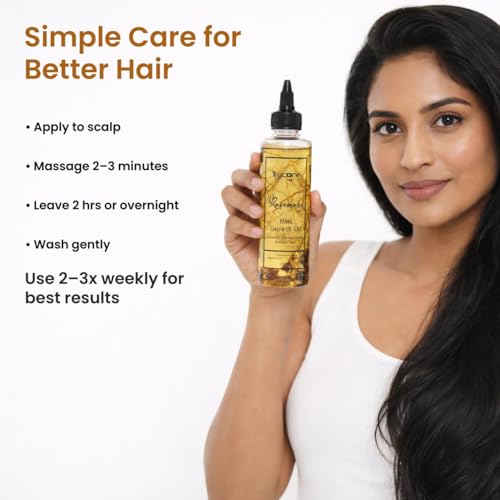 Image of Trycone Rosemary Hair Oil for Hair Growth & Scalp Health - Enriched with Herbs & Vitamin E | Reduces Hair Fall, Strengthens Roots, Promotes Shine | 200 ml