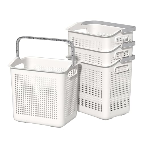 Minekkyes Set of 4 Large Hampers for Laundry with Handles,