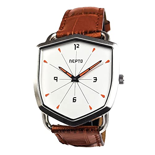 Montre Quartz Homme NEPTO Shield White : rompez la monotonie des montres rondes