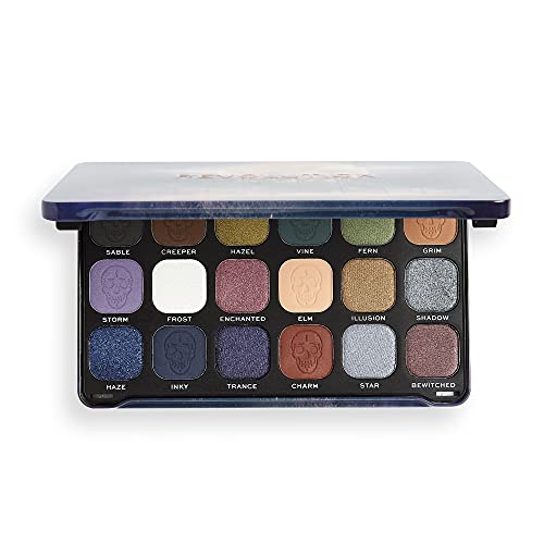 Makeup Revolution Forever Flawless Eyeshadow Palette, 18 Shimmer & Matte Colours, Enchated - Image 3