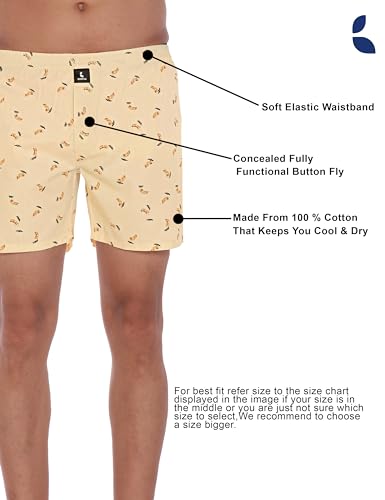 Image of Cotton Boxer Shorts for Men, Breathable, Comfortable & Lightweight (Pack of 2)