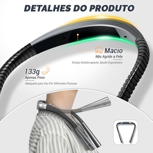 Wurdan Luz de Leitura para Livro, 3 Cores e 5 Níveis de Brilho Ajustáveis, Design Ergonômico e Cuida