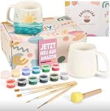 Generisch Keramik Bemalen Set – DIY Keramik Selbst Bemalen Set für Zuhause...