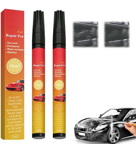 2Pcs Black Cars Magic Pen for Car Scratches & Weatherproof Touch Up Paint Pen Car Scratch Remover Pen for dark Car -The Magic Pen black Cars