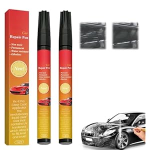 All Cars – Bolígrafo mágico para arañazos y resistente a la intemperie para retoque de coche, bolígrafo removedor de arañazos para coche oscuro, bolígrafo mágico negro, 2 unidades